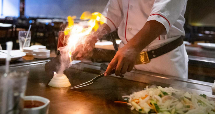 Chef Preparing Food Sapporo Hibachi Steakhouse in Livonia